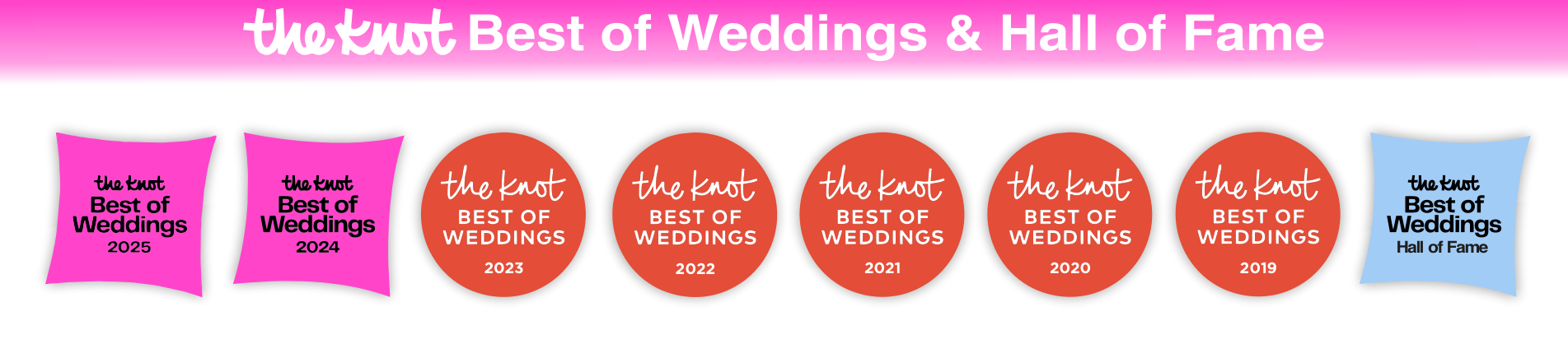 The Knot Best of Weddings Hall of Fame